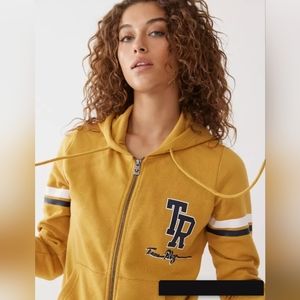 True Religion Women's Collegiate Zip up Hoodie Size S